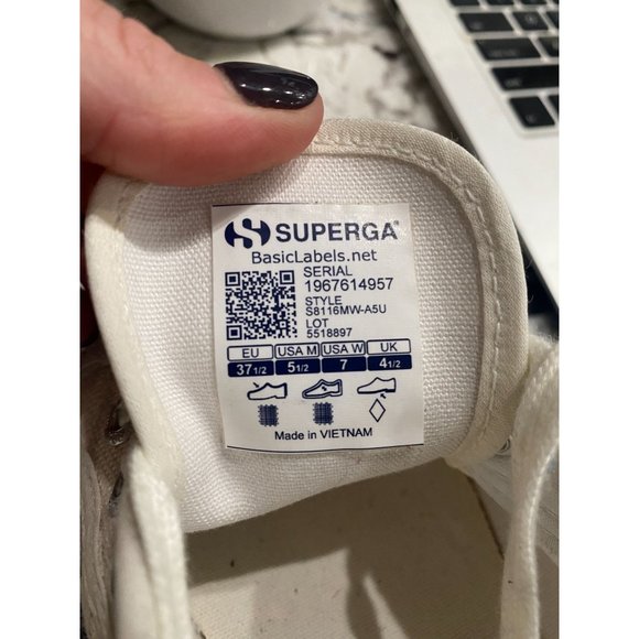 Superga 2750 Tie Dye Low Top Platform Sneaker Grey Women's Size 7 - Picture 12 of 12